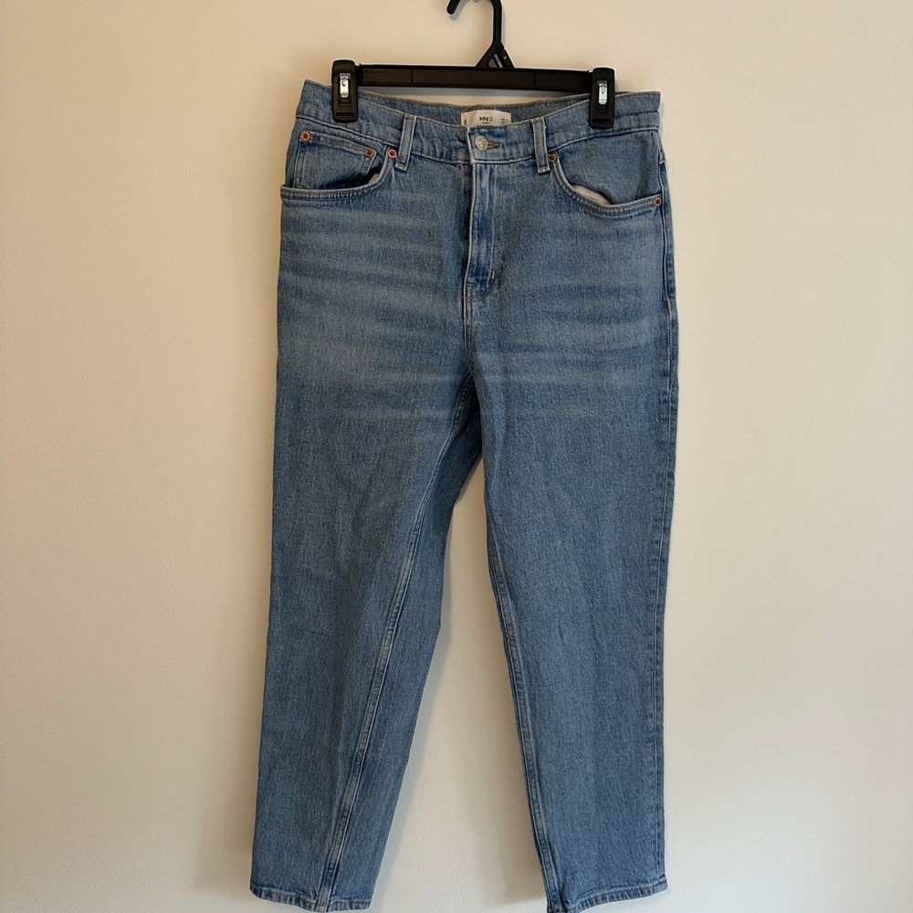 Mango Medium Wash Straight Leg Jeans
